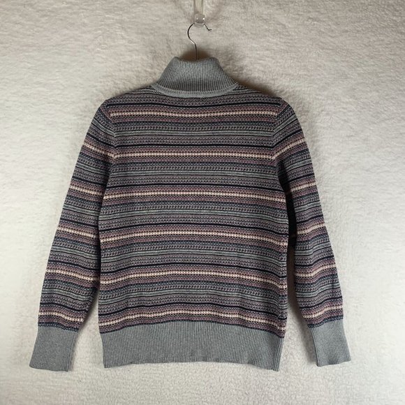 L.L. Bean Sweater Women's Small Multicolor Fair Isle Turtleneck Long Sleeve 7644 - Picture 2 of 8